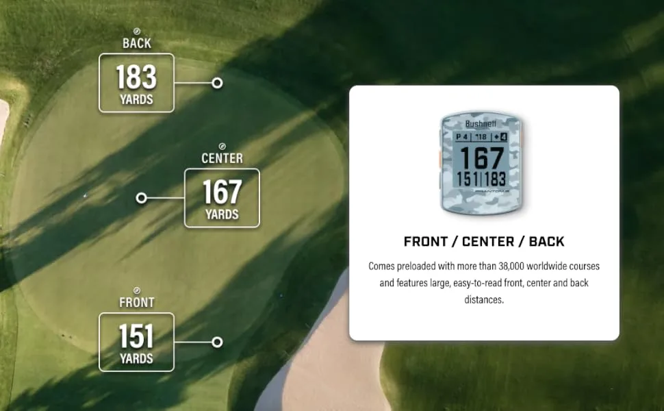 Bushnell Golf Phantom 2, Golf GPS, Gray Camo - Phantom 2
