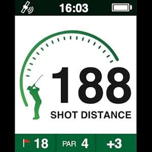 CANMORE Handheld Golf GPS HG200 - Water Resistant Full-Color Display with 38,000+ Essential Golf Course Data and Score Sheet - Free Courses Worldwide and Growing (Orange) - shot distance