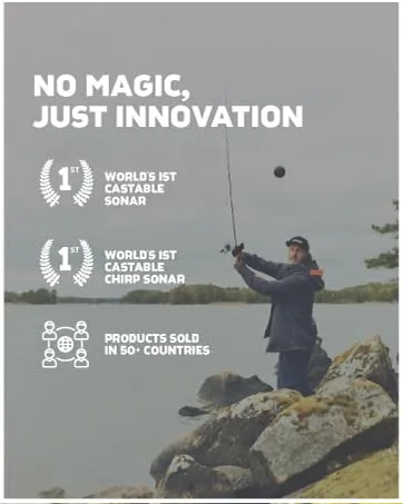 Deeper START Smart Fish Finder  Castable Wi-Fi fish finder for recreational fishing from dock, shore or bank Deeper START Fishfinder - deeper castable portable sonar fish finder