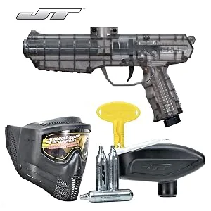 JT ER4 RTP .68Cal Paintball Kit Includes Guardian Goggle, 15G Co2 Jetts, Small Loader, Smoke - Gun Kit