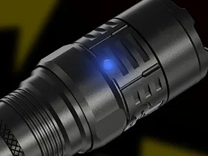 Nitecore P23i Tactical Flashlight, 3000 Lumen USB-C Rechargeable Long Throw Super Bright with Lumentac Organizer - p23i power indicator