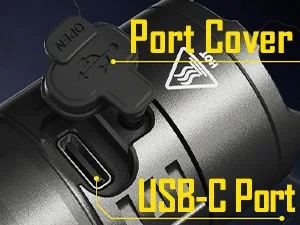 Nitecore P23i Tactical Flashlight, 3000 Lumen USB-C Rechargeable Long Throw Super Bright with Lumentac Organizer - p23i usb