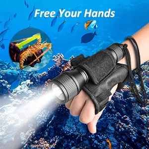 ORCATORCH D550 Scuba Dive Light, 1000 Lumens Super Bright Underwater Diving Flashlight with 3 Modes, IP68 Waterproof Night Dive Torch 150 Meters Submersible Light - ORCATORCH D550 Scuba Dive Light
