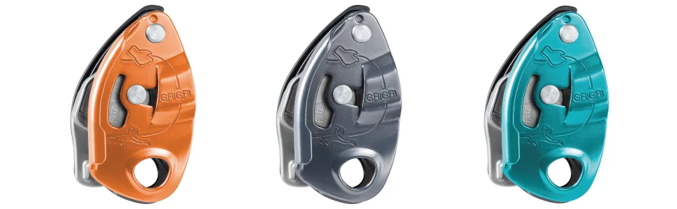 Petzl GRIGRI + Belay Device with Cam-Assisted Blocking and Anti-Panic Handle, Suitable for Learners and Intensive Use Grey - GRIGRI