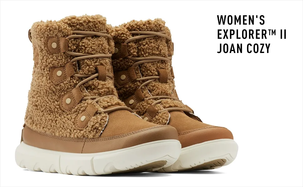 Sorel Women's Explorer II Joan Cozy Boot 7.5 Ancient Fossil, Sea Salt - sorel3