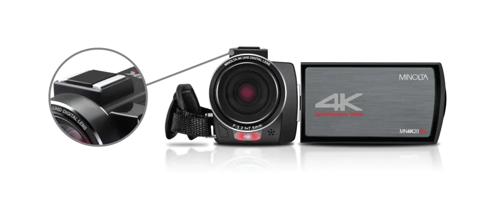 Minolta 4K Ultra HD 30 Mega Pixels Night Vision Digital Camcorder, MN4K20NV - product information 6