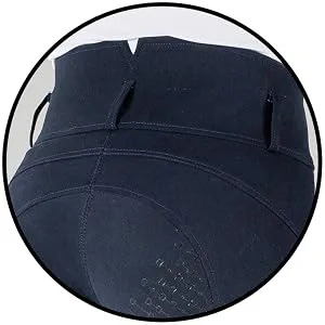 HORZE Daniela Silicone Grip Full Seat Breeches | High Waist Equestrian Riding Pants Black 34 - High waist with raised back