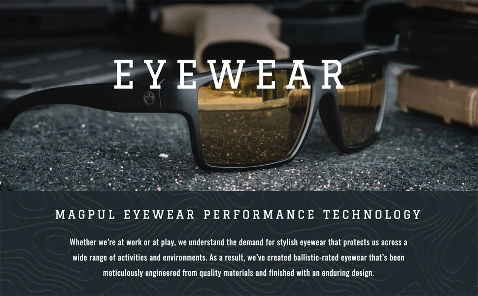 Magpul Radius Sunglasses Tactical Ballistic Military Eyewear Shooting Glasses for Men Black Frame Gray Lens with Silver Mirror (Polarized) - Mapgul Eyewear