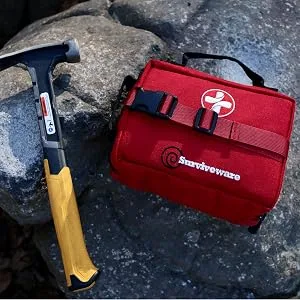Surviveware Survival First Aid Kit for Outdoor Preparedness - Comes with Removable MOLLE Compatible System and Labeled Compartments - Backpacking, Hiking & Outdoors Preparedness - This Kit Does the Thinking for You