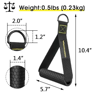 Fitness LAT and Lift Pulley System Gym - Upgraded LAT Pull Down Cable Machine Attachments, Loading Pin, Handle and Tricep Rope, for Biceps Curl, Forearm, Triceps Exercise Gym Equipment Black - resistance bands handles