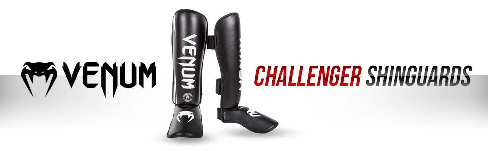Venum Challenger Standup Shinguards Large Black/Black - Venum Challenger Standup Shinguards
