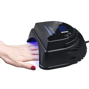 MINI LOP 64W Rechargeable Pro LED Gel Nail UV Light Wireless UV LED Nail Lamp Cordless Led Light for Nails(Black) - cordless uv light