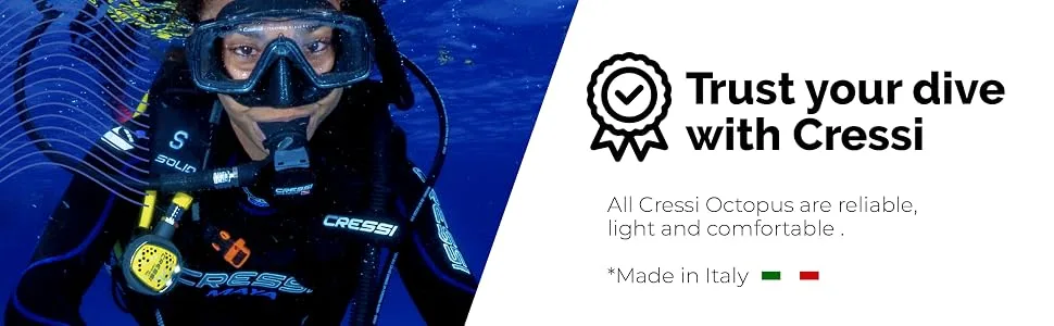 Cressi Octopus - 2nd Stage Scuba Diving Regulator High Quality Octopus Xs2 - OCTOPUS,DIVE OCTOPUS,CRESSI SCUBA GEAR,CRESSI OPCTOPUS,SCUBA GEAR,BEST SCUBA GEAR