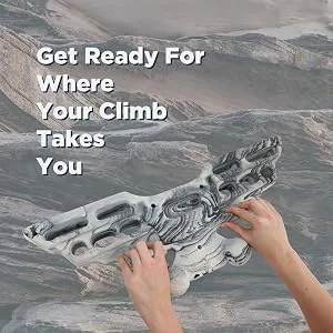 Get Out! Training Board Rock Climbing Hang Board with Hand Grip, Fingerboard Pull Up Bar Hanging Hangboard Black-White - fingerboard