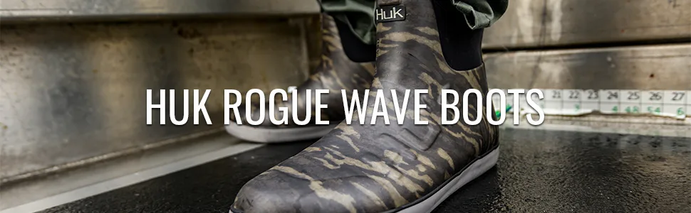 HUK Men's Rogue Wave Shoe | High-Performance Fishing & Deck Boot Rain 11 Grey - New - huk, rogue, wave boots, boot, wave, fishing gear, shoe, fishing
