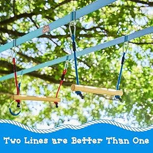 Lily's Things Rickety Bridge Attachment | Double Slackline Accessories for Double Slackline Obstacle Course | Ninja Slackline Accessories | for Use Exclusively with Our Double Slackline Course Sets - Lily