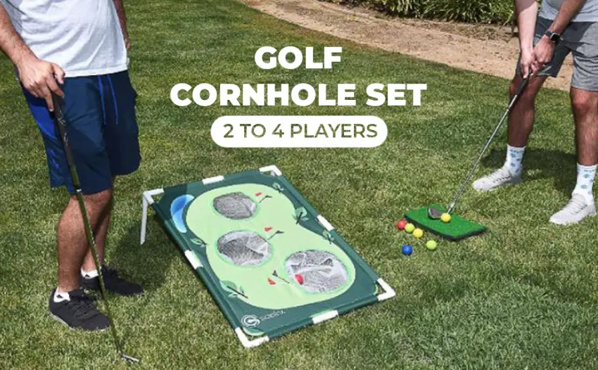 Sidelinx Golf Cornhole Set - Golf Yard Game - Chipping Practice Set for Both Indoors and Outdoors - Perfect Golf Gift for Men - Golf Cornhole 1