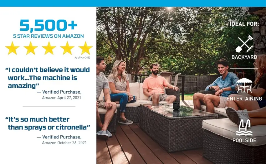 Thermacell E-Series Rechargeable Mosquito Repeller with 20 Mosquito Protection Zone 2 Pack Bundle, Charcoal Includes 24-Hr Repellent Refill DEET Free Bug Spray Alternative Scent Free - New E55 Image part 3