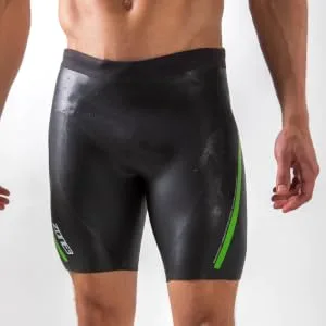 Zone3 Neoprene Buoyancy Shorts 'The Next Step' 3/2mm Black/Green Small - Material
