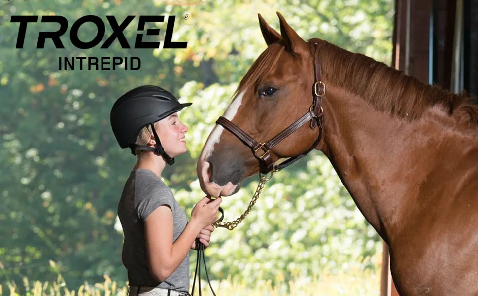TROXEL Performance Headgear Troxel Intrepid Indigo Riding Helmet Large Black - Intrepid