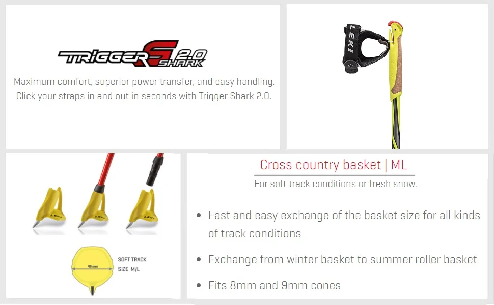 LEKI CC 300 Ski Pole Pair - CC 300 SpecsCC 300 Specs