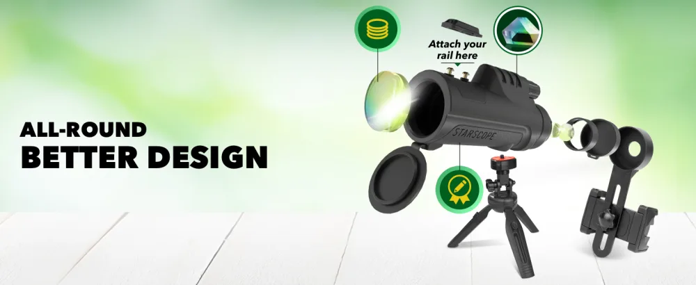 STARSCOPE Monocular Telescope G3 Smartphone PRO Bundle - 10x42 Monocular Telescope for Smartphone Kit | BAK4 Prism HD Mini Monocular Telescope with Tripod, Phone Scope Mount, and Accessories Pro smartphone Bundle - starscope monocular starscope hunting scope