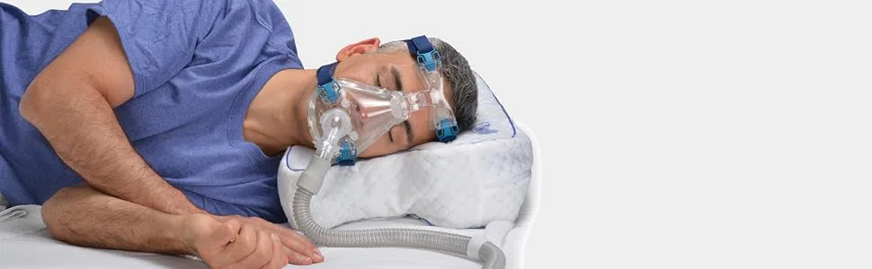 Contour CPAPMax Pillow 2.0 w/Navy Pillowcase Cpapmax Pillow W/Navy Pillowcase - Contour CPAPMax Pillow 2.0 for Side, back or Stomach Sleepers