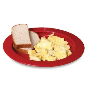 SP Ableware Inner-Lip Plates with High Wall, Plastic - Sandstone, Pack of 12 (745310012) - SP Ableware Maddak Redware Tableware Inner-Lip Plates Alzheimers Dementia