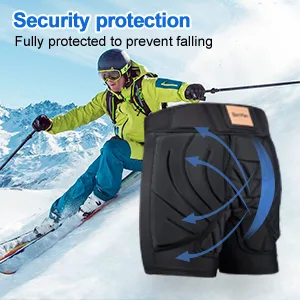 BenKen Butt Pads Snowboarding Impact Shorts Hip Protector for Men Women Protective Tailbone Padded Short Pants Skating Ski Black Xl - ice skate protective gear