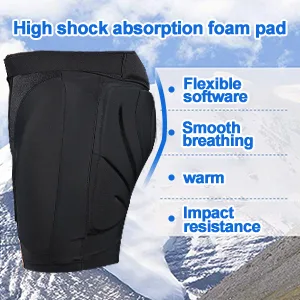 BenKen Butt Pads Snowboarding Impact Shorts Hip Protector for Men Women Protective Tailbone Padded Short Pants Skating Ski Black Xl - padded snowboard shorts