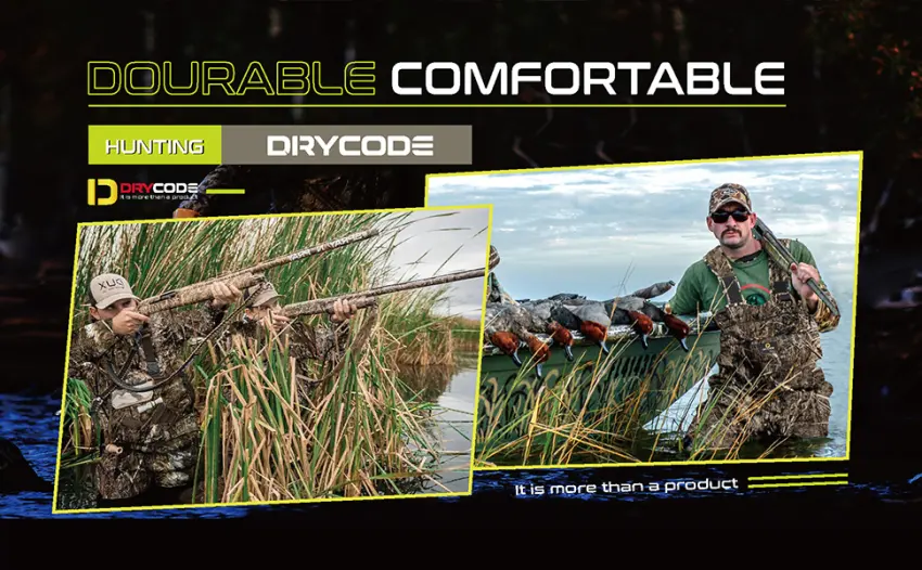 DRYCODE Waders for Men with Boots, Waterproof Neoprene Chest Waders for Women, Duck Hunting/Fishing Waders M10 Reed Grass - HUNTING WATERPROOF WADER