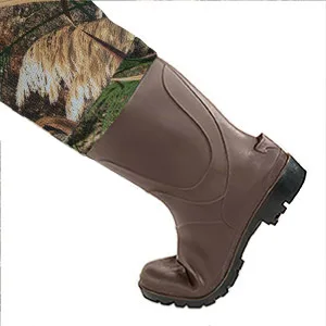 DRYCODE Waders for Men with Boots, Waterproof Neoprene Chest Waders for Women, Duck Hunting/Fishing Waders M10 Reed Grass - Soft-Rubber Boots Designed for Flexibility and Comfort