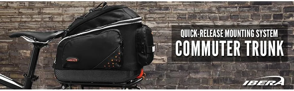 Ibera Bike Trunk Bag - PakRak Clip-On Quick-Release Bicycle Commuter Bag Regular - product information 19