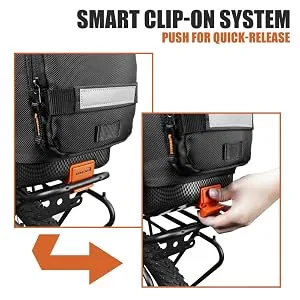 Ibera Bike Trunk Bag - PakRak Clip-On Quick-Release Bicycle Commuter Bag Regular - product information 22