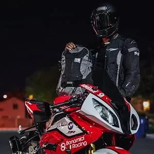 Riderbag Reflective Backpack that keeps you safe day and night, Motorcycle Riding backpack, Bike Commuter backpack with Waterproof rain cover. Backpack for men Black - bicycling backpack, cycling backpack, reflective riderbag, black backpack, mountainbike backpack