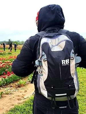 Riderbag Reflective Backpack that keeps you safe day and night, Motorcycle Riding backpack, Bike Commuter backpack with Waterproof rain cover. Backpack for men Black - Black Hiking Backpack Reflective Backpack Skateboard Backpack
