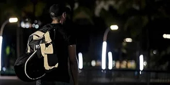 Riderbag Reflective Backpack that keeps you safe day and night, Motorcycle Riding backpack, Bike Commuter backpack with Waterproof rain cover. Backpack for men Black - reflective bike gear, men