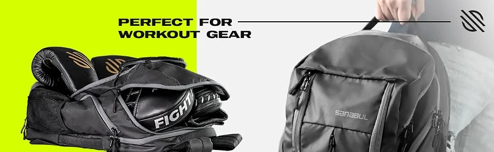 Sanabul Combat Gear Pack Sports Backpack (Black/Grey) - Footer Backpack