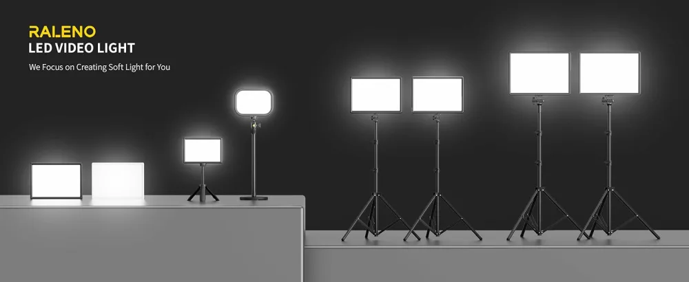 RALENO 45W Led Video Light,18'' Continuous Output Lighting with 2.4G Remote,CRI97 Brightness Bi-Color 3200-5600K Adjustment on Camera Light,Led Panel Light for Game/YouTube/Zoom/Photography/Studio - Led Video Light