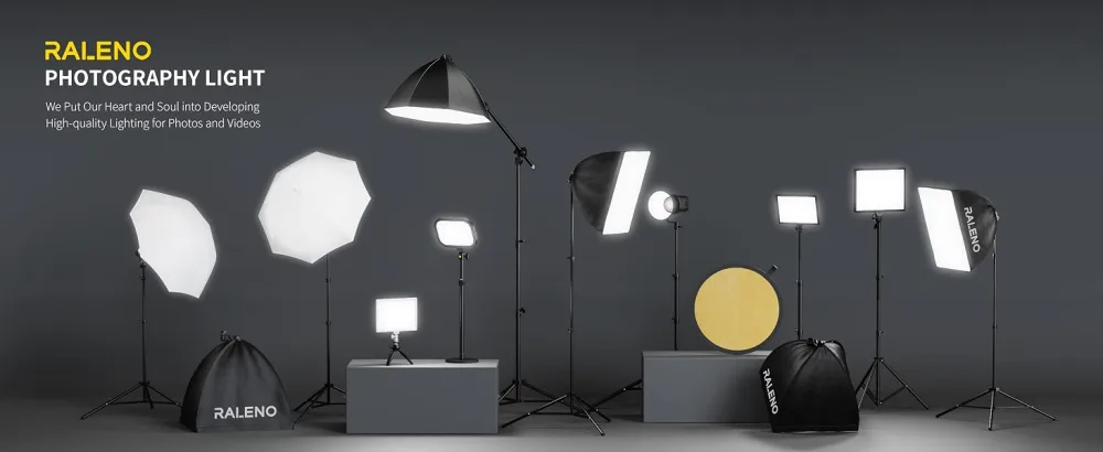 RALENO 45W Led Video Light,18'' Continuous Output Lighting with 2.4G Remote,CRI97 Brightness Bi-Color 3200-5600K Adjustment on Camera Light,Led Panel Light for Game/YouTube/Zoom/Photography/Studio - photography light