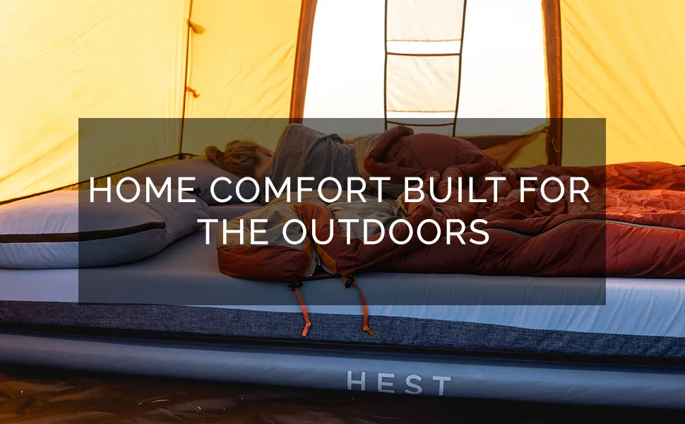 HEST Camping Pillow - Temperature Resilient, Memory Foam, Packable Travel Pillow Camp Pillow - 15" L x 22" W - best outdoor mattress