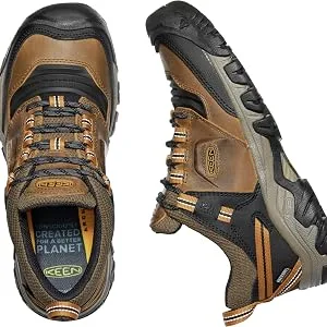 KEEN Men's Ridge Flex Low Height Waterproof Hiking Boots 10.5 Bison/Golden Brown - product information 12