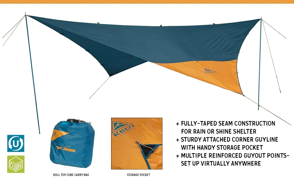Kelty Noah's Tarp (2020 Update) Sun Shelter Rainfly 16 feet - Noah