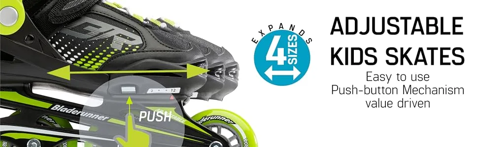 Bladerunner by Rollerblade Phoenix Girls Adjustable Fitness Inline Skate 2 - Kids adjustable skates, kids adjustable rollerblades, kids adjustable inline skates