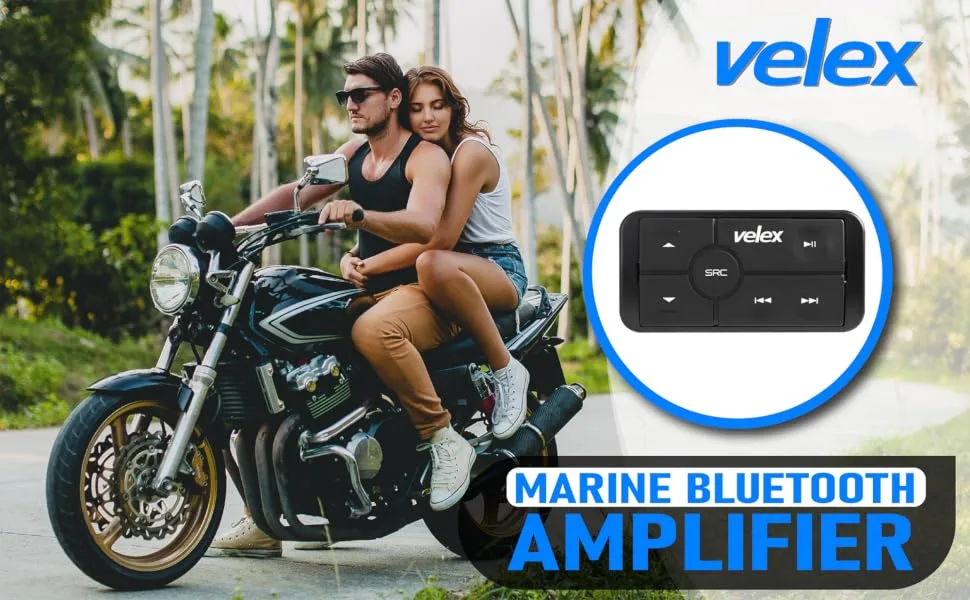 velex Powersport Class D Amp Amplifier 150W x 2 Marine on Boats UTV ATV Golf Carts and Boats Bridgeable - Marine Amplifier