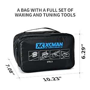 XCMAN Complete Ski Snowboard Tuning and Waxing Kit with Waxing Iron,Universal Wax,Edge Tuner,Brush,Wax Scraper,Ptex STK-3 LUXURY VERSION - xcman Complete Ski Snowboard Tuning and Waxing Kit