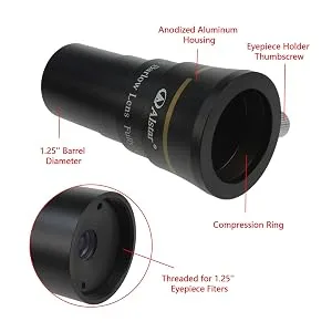 Alstar 1.25" 4-Elements 5X Barlow Lens Fully Multi-Coated Optics - product information 2