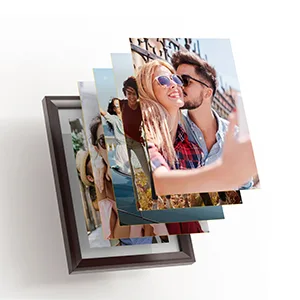 Dragon Touch Digital Picture Frame WiFi 10 inch IPS Touch Screen HD Display, 16GB Storage, Auto-Rotate, Share Photos via App, Email, Cloud - Classic 10 choco brown - digital frame