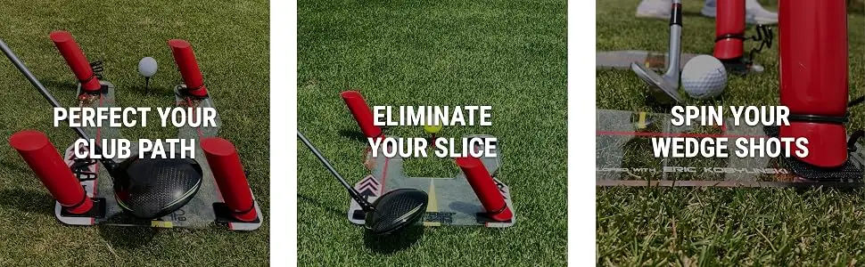 EyeLine Golf Speed Trap - Build Confidence and Accuracy. Improve Your Swing with Slice and Hook Corrector- Swing Trainer, Path Aid, Greater Distance - Made in USA Speed Trap 2.0 - FEATURES