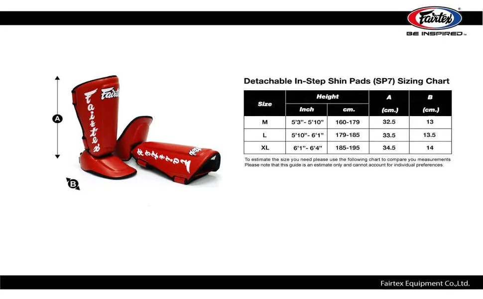 Fairtex Muay Thai Shin Guards SP7 Black Shin Protection for Muay Thai MMA K1 Blue Medium - product information 6